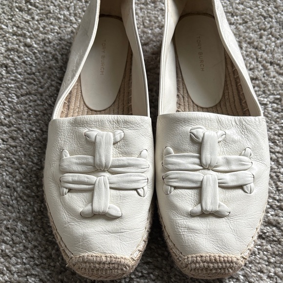 Tory Burch Cream Espadrille Loafers - Picture 1 of 4